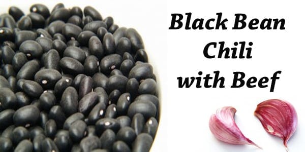 Black bean chili with beef.