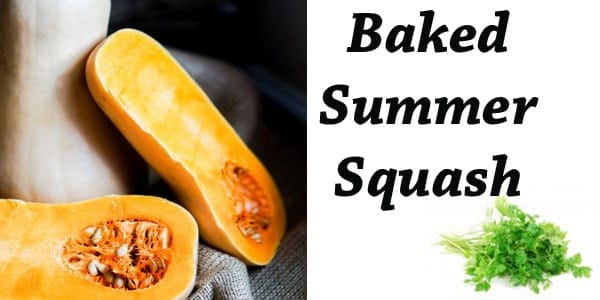 Baked summer squash from a Southern California garden center.