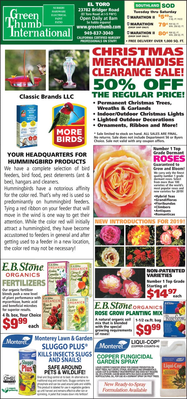 The front page of the Southern California plant nursery magazine.