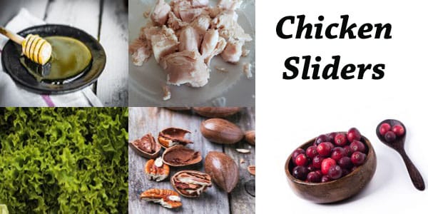 Chicken sliders with cranberries and honey served at a Southern California plant nursery.