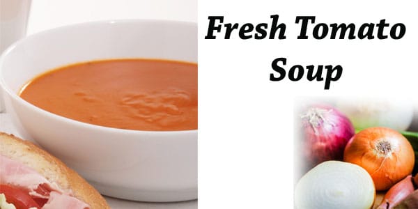 Tomato soup and a sandwich at a fresh garden center near me.