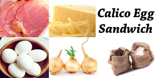 A collage of images from a SoCal garden center featuring a calo egg sandwich.