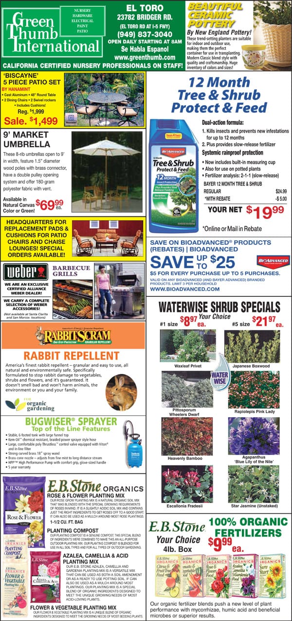 The front page of the Southern California plant nursery magazine.