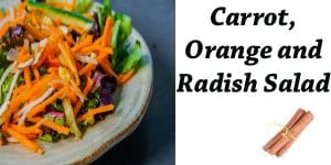 Carrot, orange and radish salad from a SoCal garden center.