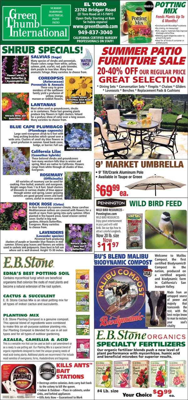 The front page of the Southern California plant nursery magazine.
