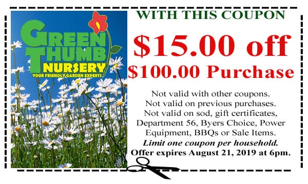 Coupon code for a garden center near me in Southern California.