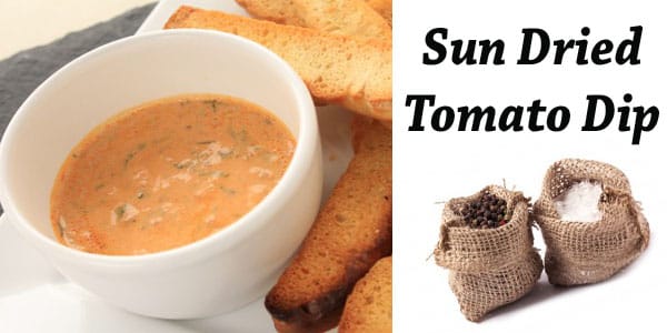 Garden center near me offering a homemade sun dried tomato dip.