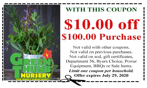 Coupon for Southern California garden center.