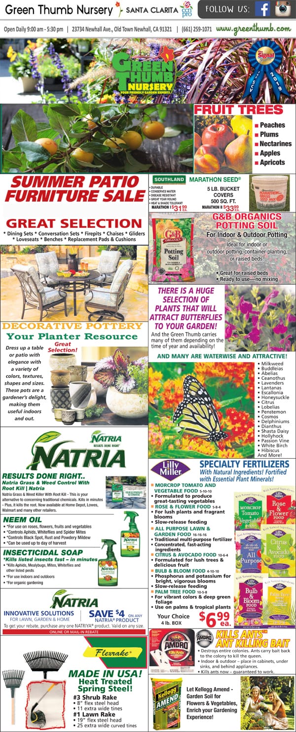 A magazine cover showcasing a diverse array of plants and flowers for enthusiasts seeking the best nurseries or garden centers in Southern California.