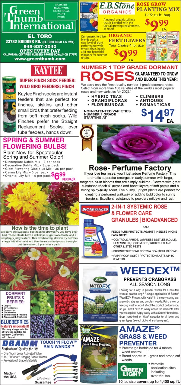 Front page of the best nursery near me in the Socal garden center.