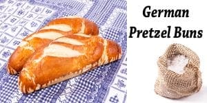 German pretzel buns available at a nearby garden center.