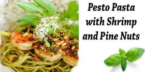 Find the best nursery near me at a SoCal garden center for shrimp and pine nuts to make pesto pasta.