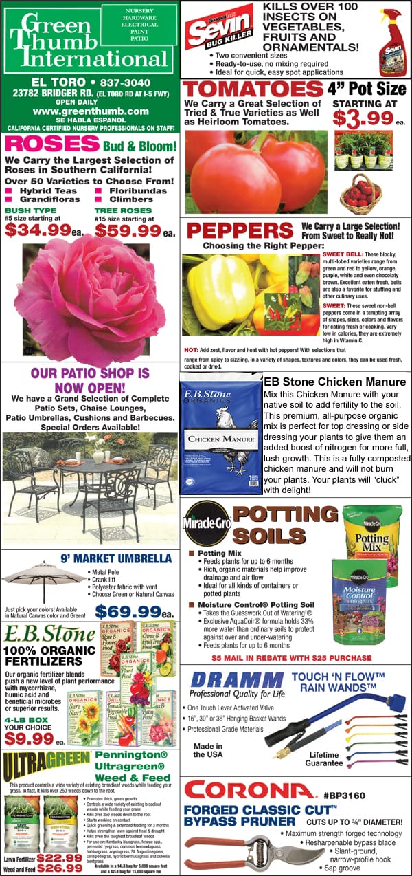 The front page of a gardening magazine featuring the best garden center near me.