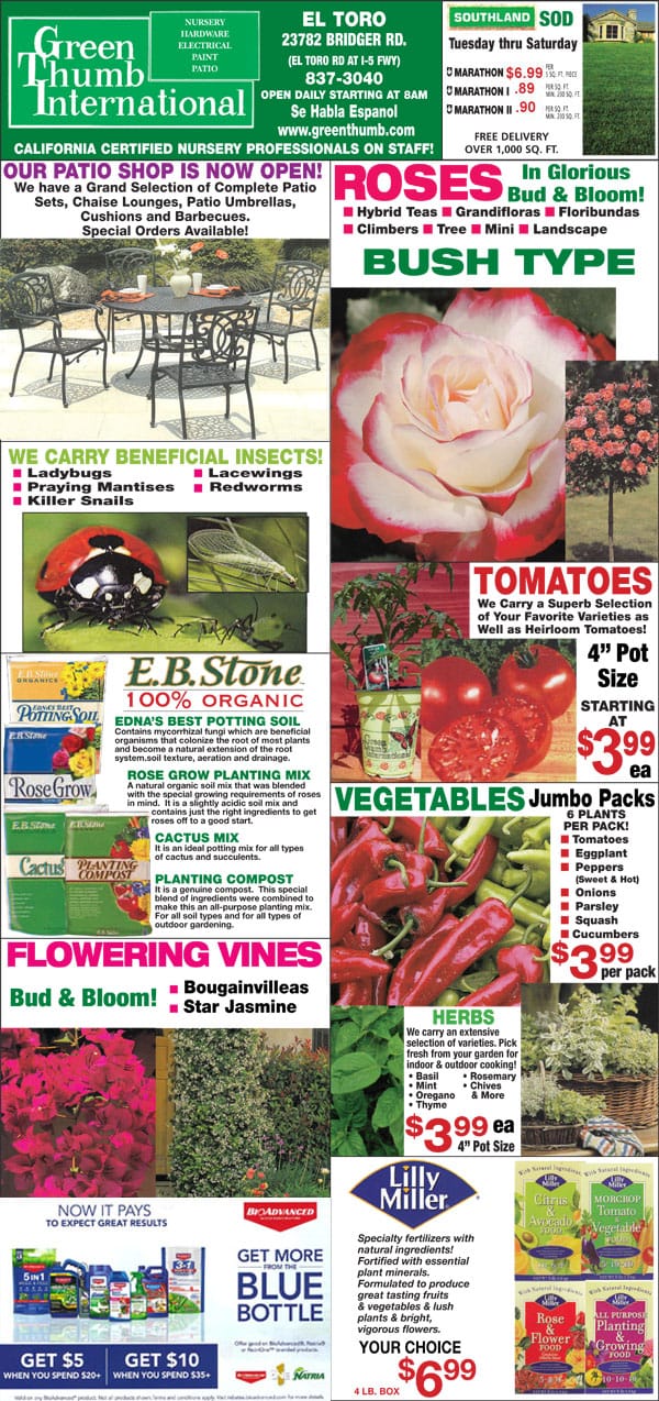 The front page of the SoCal garden international magazine.