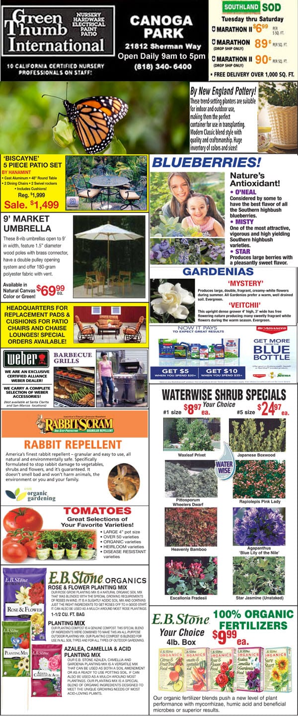 The front page of the flower international magazine featuring a SoCal nursery.