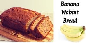 Recipe for banana walnut bread.