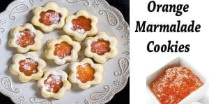 Orange marmalade cookies on a plate at the best garden center near me.