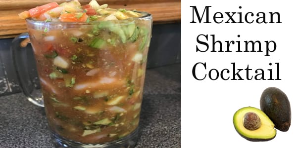Mexican shrimp cocktail with a twist of socal garden center.