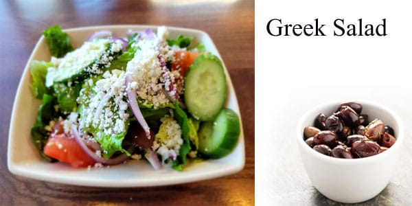 Greek salad and olives from a garden center near me.