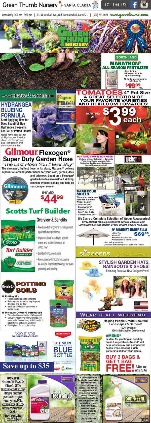The front page of the gardener's journal featuring the best nursery near me.
