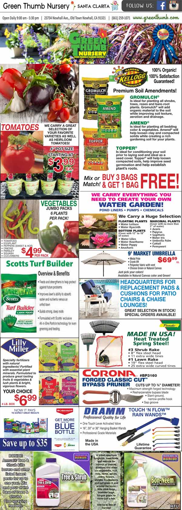 The front page of the gardener's journal featuring the best nursery near me.