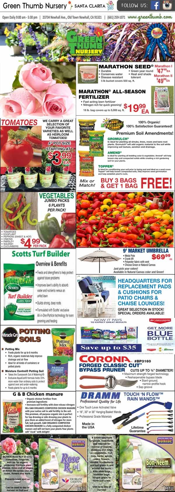 The front page of the best garden center near me magazine.