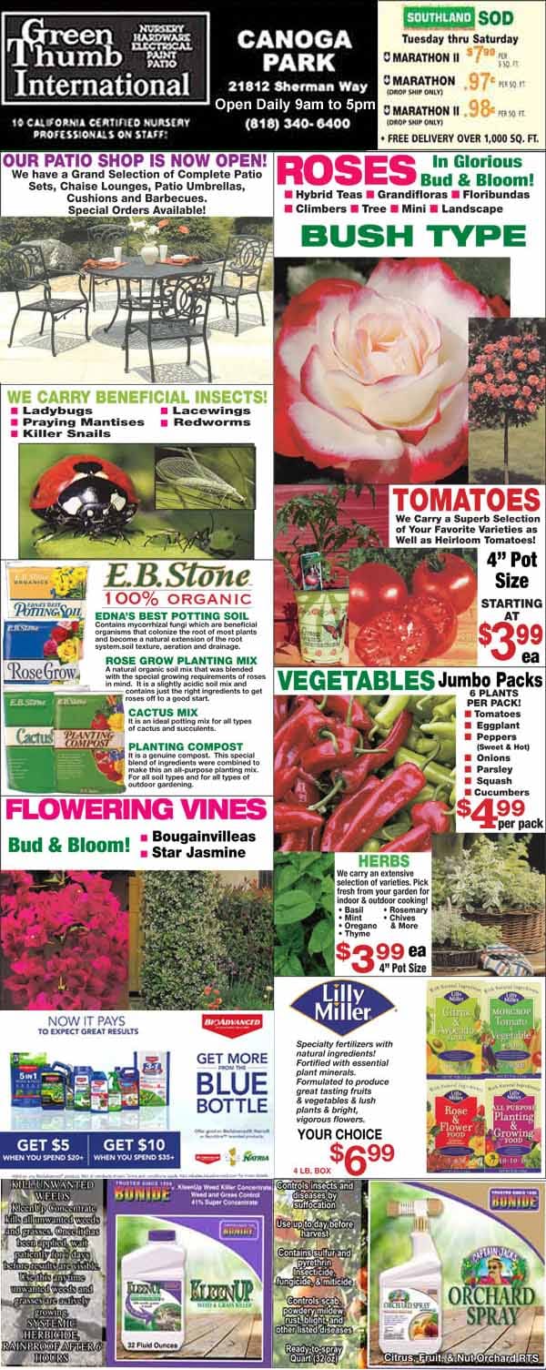 The front page of a gardening magazine featuring the best plant nursery near me.