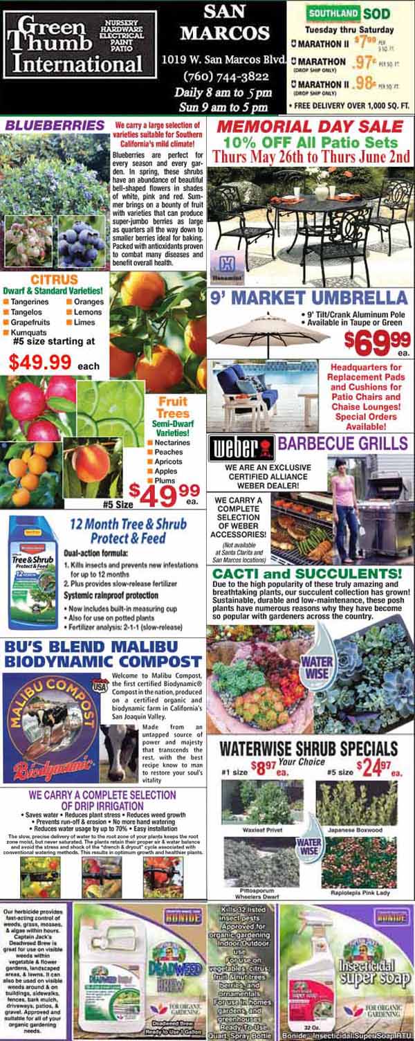 A gardening magazine featuring a garden center near me.