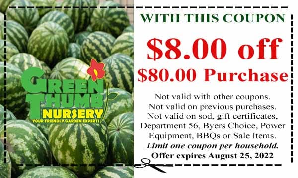 A coupon for the best garden center near me.
