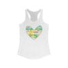 A Monstera Love Women's Racerback Tank Top by Green Thumb Nursery with a heart on it.