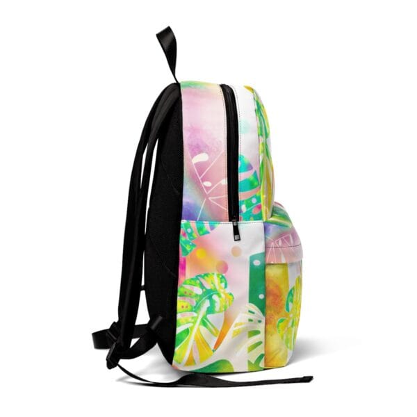 A Pastel Monstera Backpack by Green Thumb Nursery, perfect for a stylish adventure.