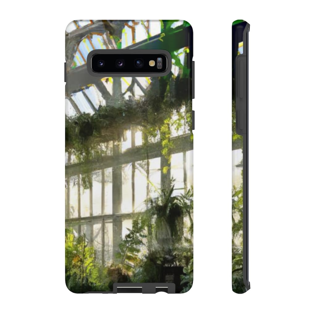A Victorian Green House Tough Phone Case by Green Thumb Nursery featuring an greenhouse from the best garden center near me.