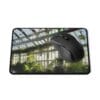 A Victorian Green House Non-Slip Mouse Pad by Green Thumb Nursery featuring a picture of a greenhouse from the best plant nursery near me.