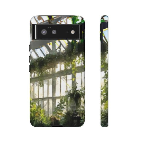 A Victorian Green House Tough Phone Case by Green Thumb Nursery featuring an image of a greenhouse from a plant nursery near me.