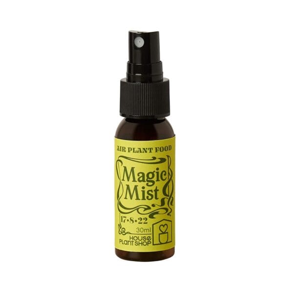 A bottle of magic mist for plant nurseries on a white background.