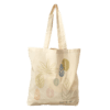 A tote bag featuring vibrant leaves.