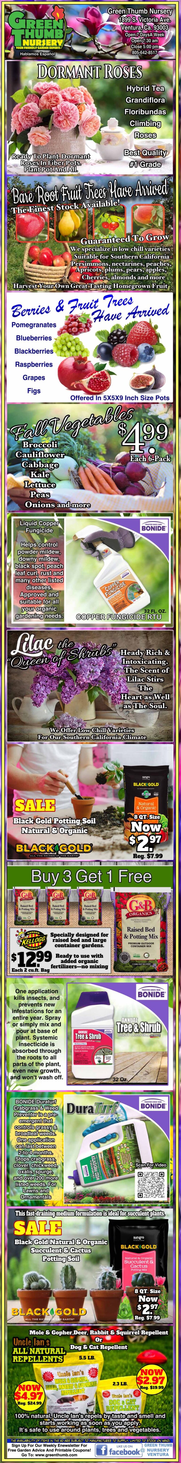 A poster with a lot of pictures of flowers and plants.