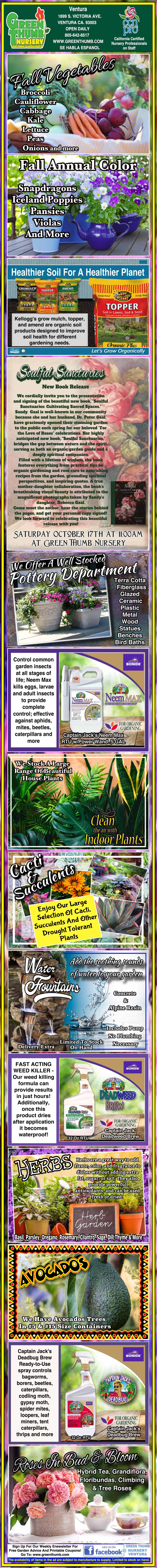 Colorful infographic promoting FoxFarm gardening products, highlighting benefits, application instructions, and showcasing plants, flowers, and various fertilizer containers.